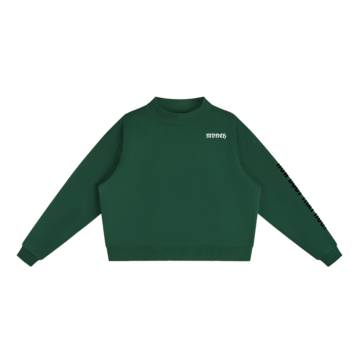 MVNCH Fleece Mock-Neck Crew Sweatshirt