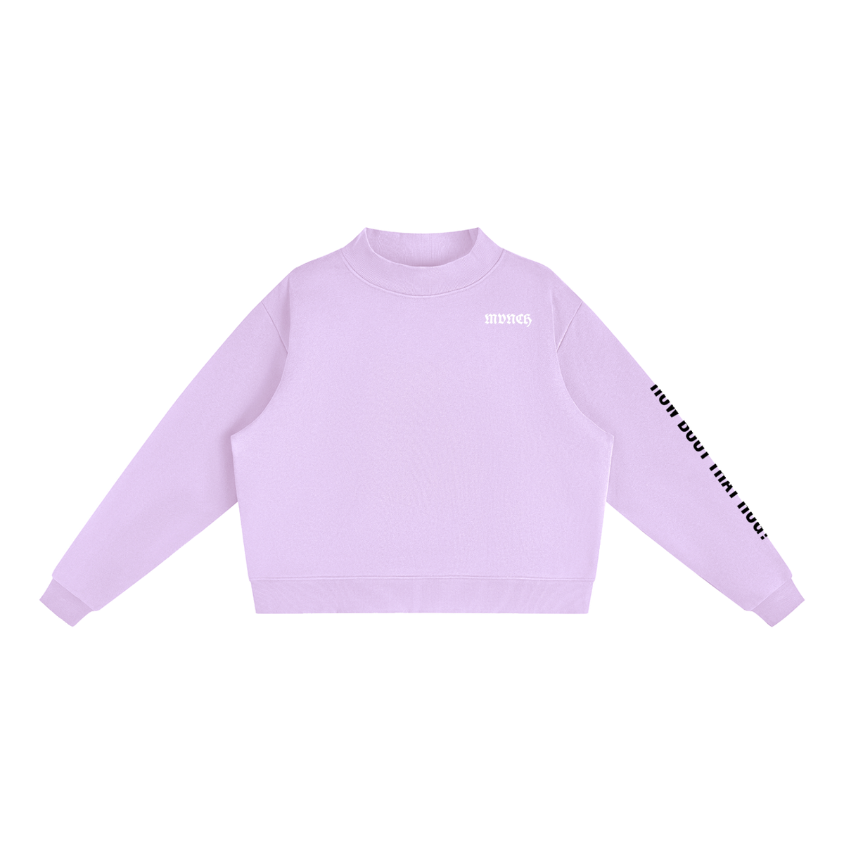 MVNCH Fleece Mock-Neck Crew Sweatshirt