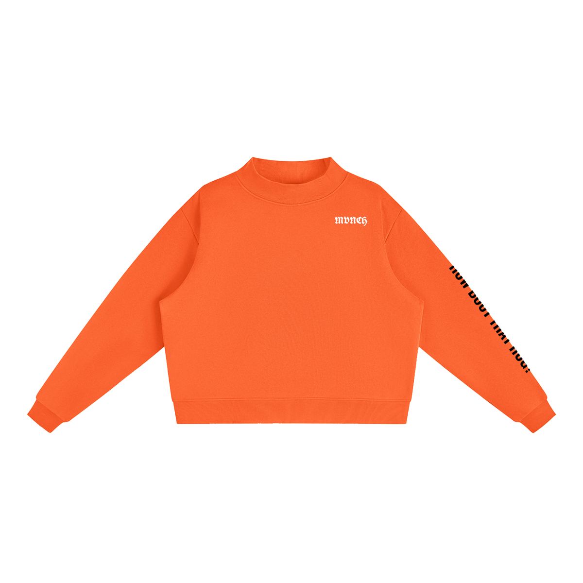 MVNCH Fleece Mock-Neck Crew Sweatshirt