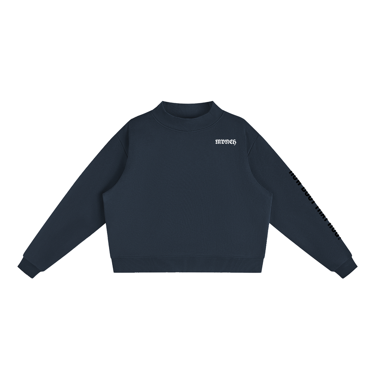 MVNCH Fleece Mock-Neck Crew Sweatshirt